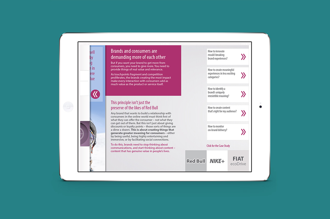 Added Value app sliding panels