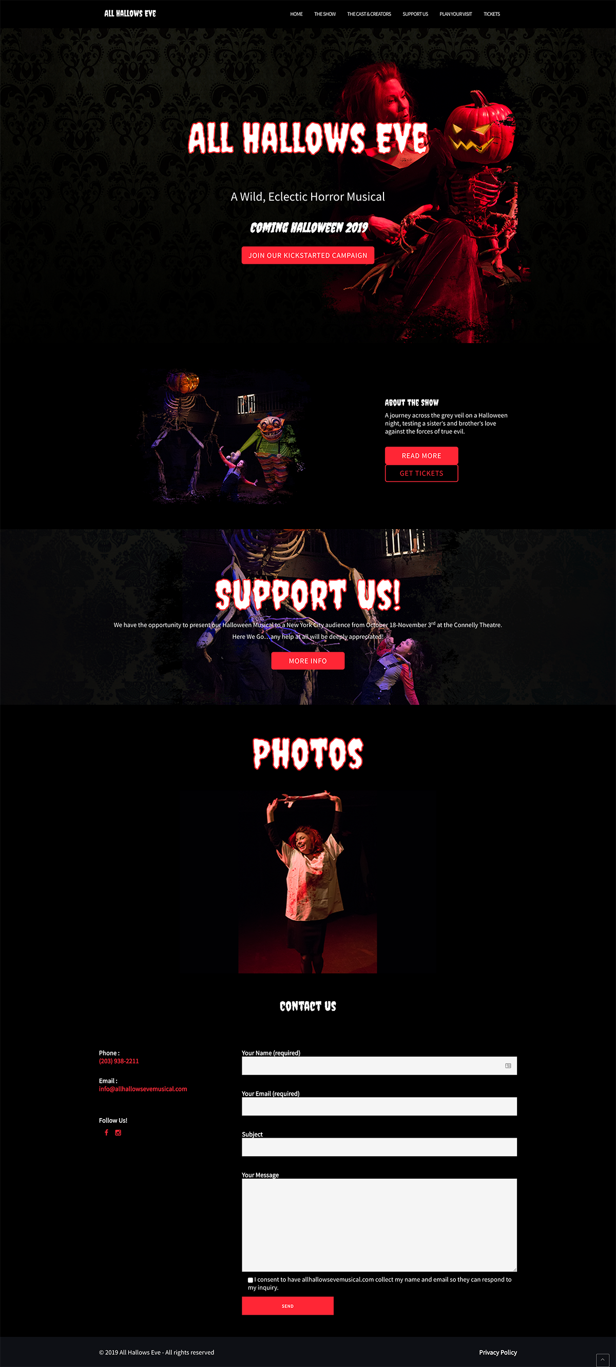 All Hallows Eve home page