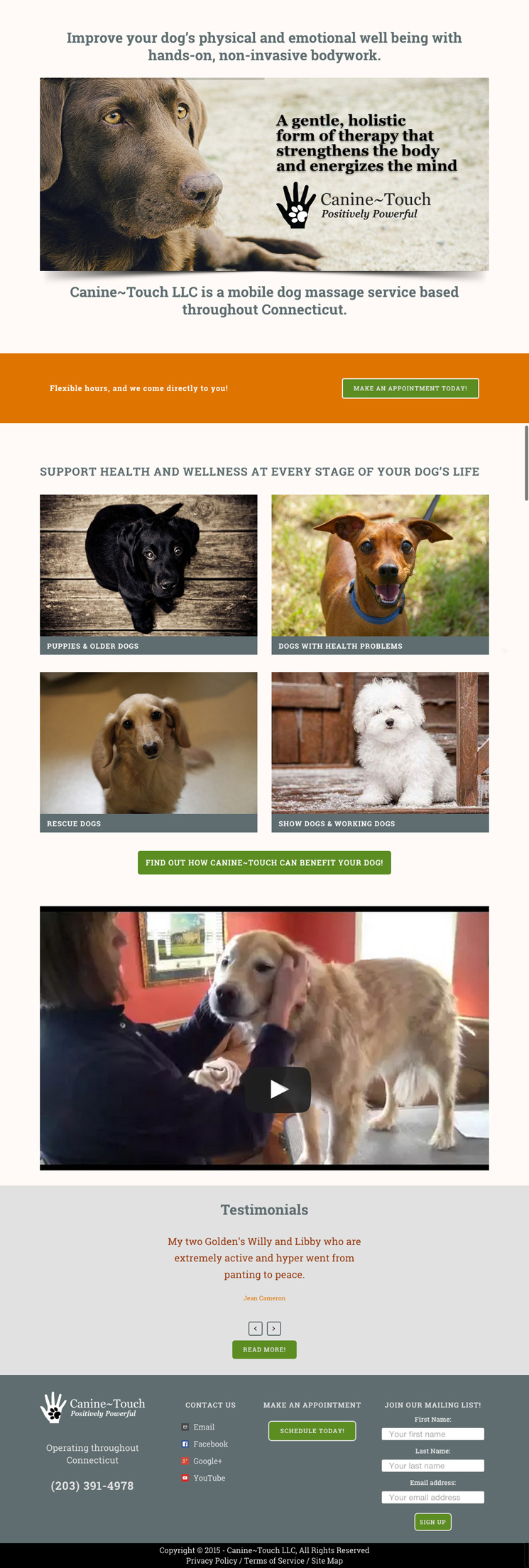 Canine-Touch home page