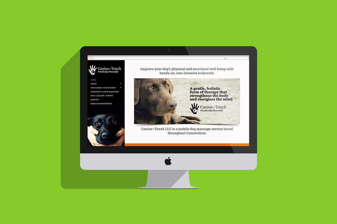 Canine-Touch on an iMac