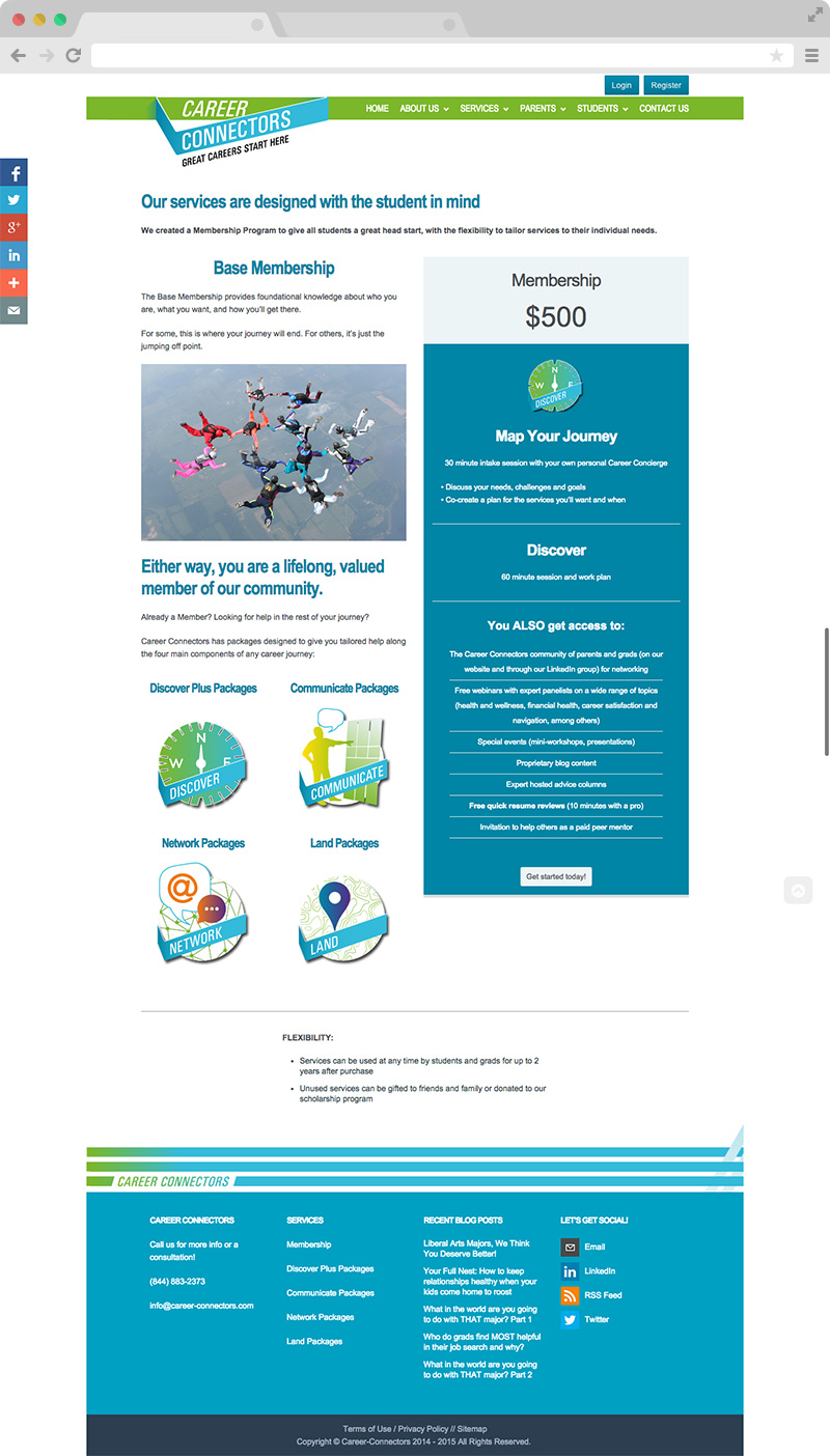 Career-Connectors Membership page
