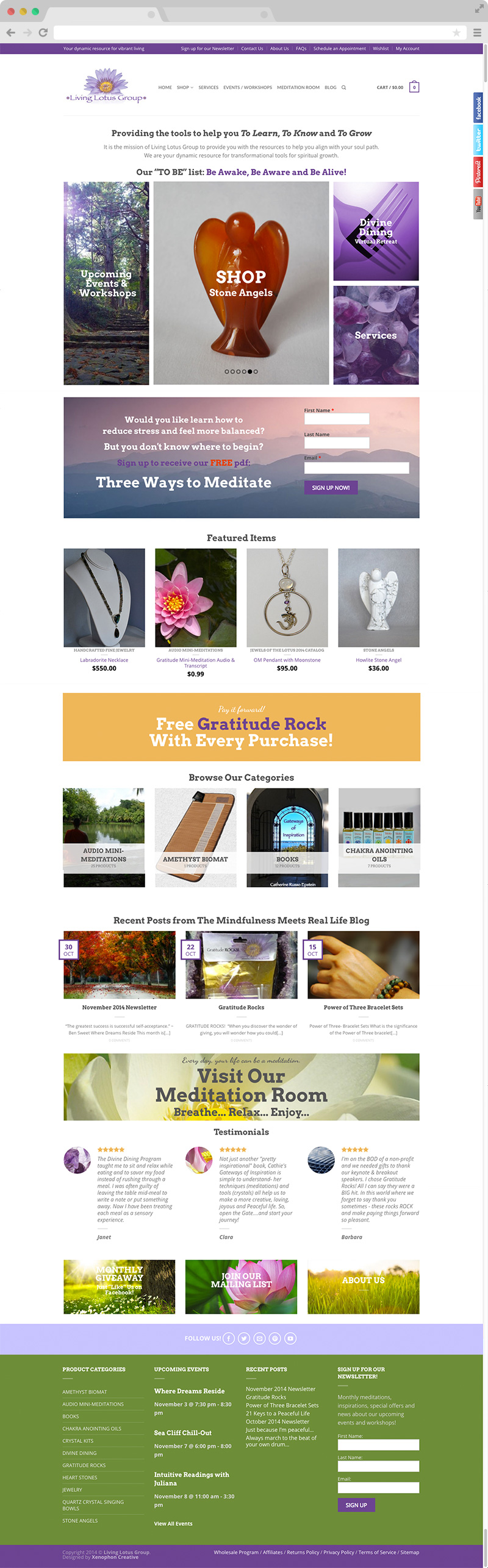 Living Lotus Group home page