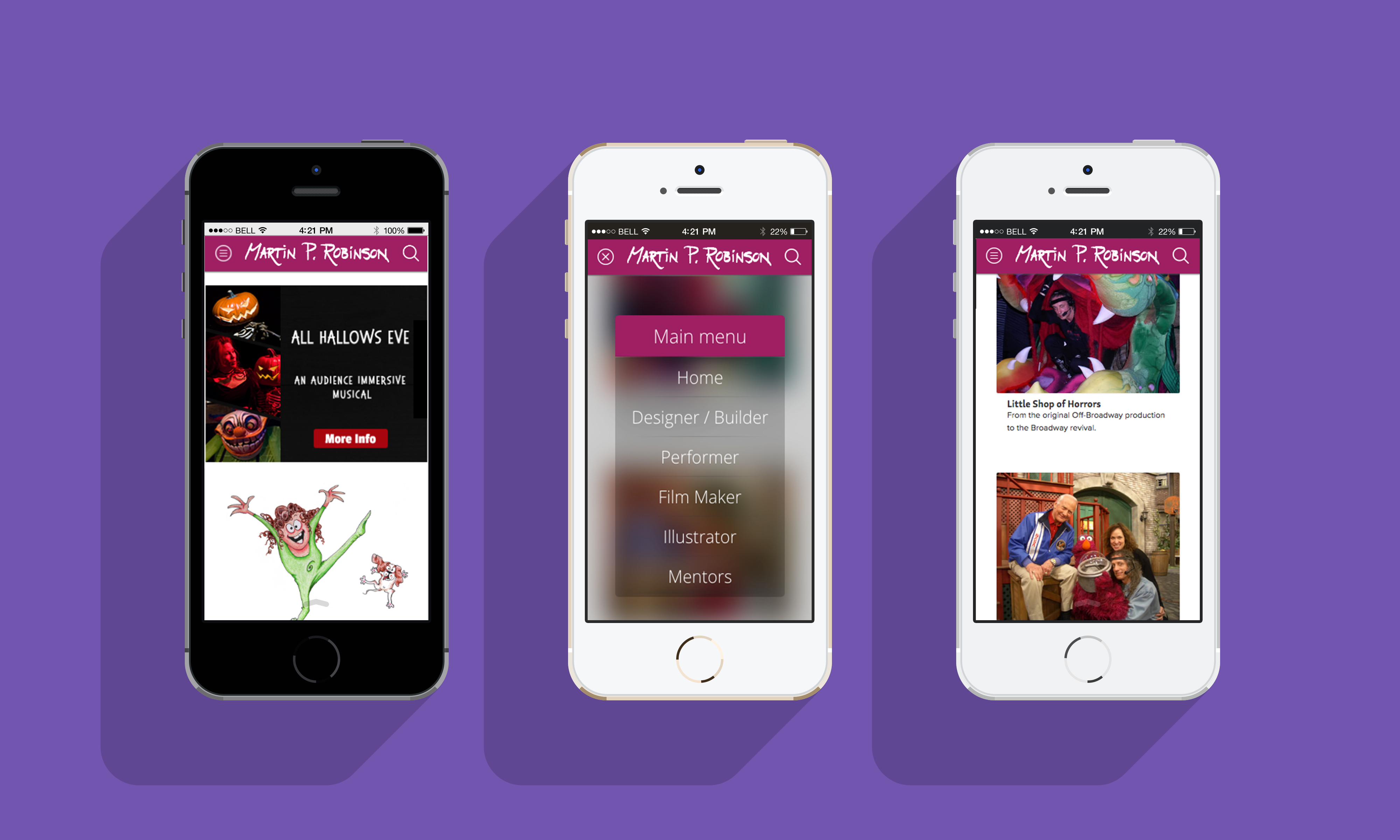 Martin P. Robinson responsive pages