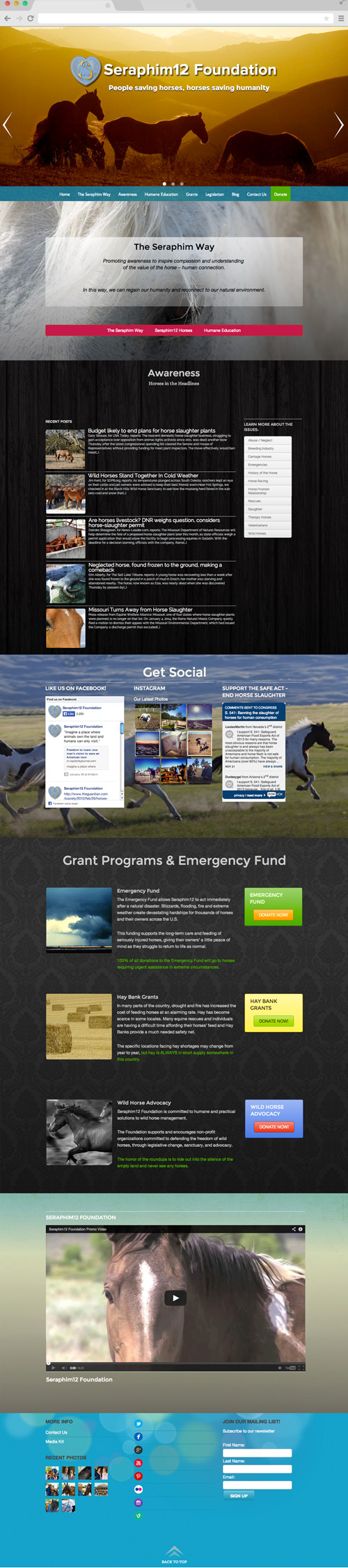 Seraphim12 Foundation home page